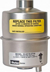 Parker - 1/2 NPT Air Compressor Inlet Filter - 3 CFM, 2.9" Diam x 4.4" High, Use with Welch Pump Models #1400, 1405, 8907 - Apex Tool & Supply