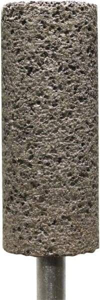 Tru-Maxx - 3/4" Head Diam x 3/4" Thickness, W208, Cylinder End, Zirconia Alumina Mounted Point - Brown, Coarse Grade, 30 Grit, 18,750 RPM - Apex Tool & Supply