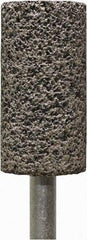 Tru-Maxx - 3/4" Head Diam x 3/4" Thickness, W207, Cylinder End, Zirconia Alumina Mounted Point - Brown, Coarse Grade, 36 Grit, 24,000 RPM - Apex Tool & Supply