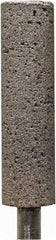 Tru-Maxx - 1/2" Head Diam x 1/2" Thickness, W189, Cylinder End, Zirconia Alumina Mounted Point - Brown, Coarse Grade, 36 Grit, 24,000 RPM - Apex Tool & Supply