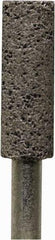 Tru-Maxx - 5/8" Head Diam x 3/8" Thickness, W179, Cylinder End, Zirconia Alumina Mounted Point - Brown, Coarse Grade, 30 Grit, 21,000 RPM - Apex Tool & Supply