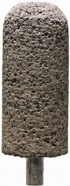 Tru-Maxx - 7/8" Head Diam x 7/8" Thickness, A11, Cylinder End, Zirconia Alumina Mounted Point - Brown, Coarse Grade, 36 Grit, 19,860 RPM - Apex Tool & Supply