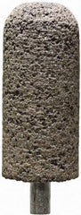 Tru-Maxx - 7/8" Head Diam x 7/8" Thickness, A11, Cylinder End, Zirconia Alumina Mounted Point - Brown, Coarse Grade, 36 Grit, 19,860 RPM - Apex Tool & Supply