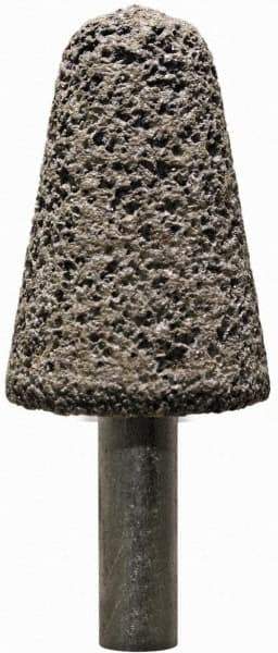 Tru-Maxx - 3/4" Head Diam x 3/4" Thickness, A5, Tree End, Zirconia Alumina Mounted Point - Brown, Coarse Grade, 36 Grit, 45,000 RPM - Apex Tool & Supply