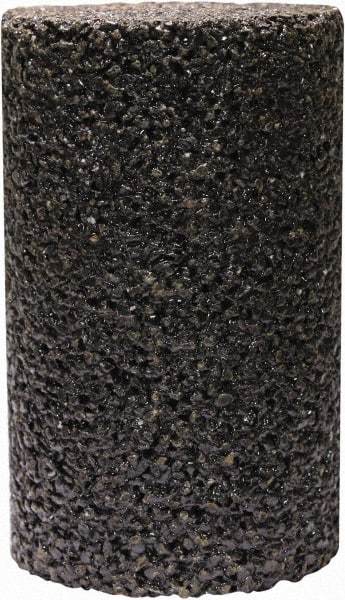 Tru-Maxx - Type 18, 1-1/2" Max Diam, 3" Head Thickness, 24 Grit Oval Cone - Zirconia Alumina, Coarse Grade, 5/8-11 Shank Thread - Apex Tool & Supply