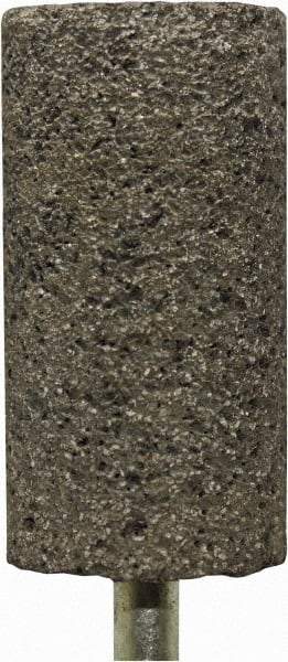 Tru-Maxx - 3/4" Head Diam x 2" Thickness, W208, Cylinder End, Zirconia Alumina Mounted Point - Brown, Coarse Grade, 24 Grit, 18,750 RPM - Apex Tool & Supply