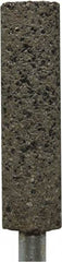 Tru-Maxx - 1/2" Head Diam x 2" Thickness, W189, Cylinder End, Zirconia Alumina Mounted Point - Brown, Coarse Grade, 24 Grit, 24,000 RPM - Apex Tool & Supply