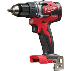 Milwaukee Tool - 18 Volt 1/2" Chuck Pistol Grip Handle Cordless Drill - 0-1800 RPM, Single-Sleeve Ratcheting Chuck, Reversible, Lithium-Ion Batteries Not Included - Apex Tool & Supply
