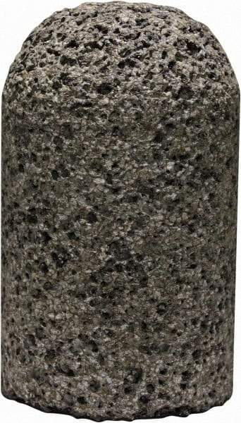 Tru-Maxx - Type 18, 1-1/2" Max Diam, 2-1/2" Head Thickness, 16 Grit Round Cone - Zirconia Alumina, Coarse Grade, 5/8-11 Shank Thread - Apex Tool & Supply
