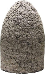 Tru-Maxx - Type 16, 2" Max Diam, 3" Head Thickness, 16 Grit Round Cone - Zirconia Alumina, Coarse Grade, 5/8-11 Shank Thread - Apex Tool & Supply