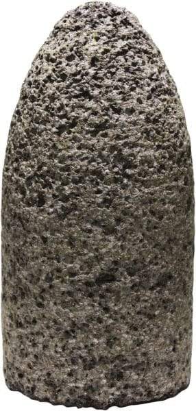 Tru-Maxx - Type 16, 1-1/2" Max Diam, 3" Head Thickness, 16 Grit Round Cone - Zirconia Alumina, Coarse Grade, 5/8-11 Shank Thread - Apex Tool & Supply