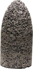 Tru-Maxx - Type 16, 1-1/2" Max Diam, 3" Head Thickness, 16 Grit Round Cone - Zirconia Alumina, Coarse Grade, 3/8-24 Shank Thread - Apex Tool & Supply