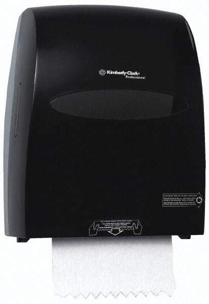 Kimberly-Clark Professional - Hands Free, Plastic Paper Towel Roll Cabinet - 16.13" High x 12.63" Wide x 10-1/4" Deep, 1 Roll with Stub 8", Smoke (Color) - Apex Tool & Supply