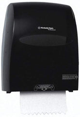 Kimberly-Clark Professional - Hands Free, Plastic Paper Towel Roll Cabinet - 16.13" High x 12.63" Wide x 10-1/4" Deep, 1 Roll with Stub 8", Smoke (Color) - Apex Tool & Supply