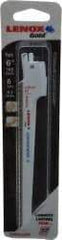 Lenox - 6" Long x 7/16" Thick, Bi-Metal Reciprocating Saw Blade - Tapered Profile, 6 TPI, Toothed Edge, Universal Shank - Apex Tool & Supply