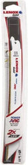 Lenox - 8" Long x 3/4" Thick, Bi-Metal Reciprocating Saw Blade - Tapered Profile, 10 TPI, Toothed Edge, Universal Shank - Apex Tool & Supply