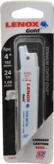 Lenox - 4" Long x 3/4" Thick, Bi-Metal Reciprocating Saw Blade - Tapered Profile, 24 TPI, Toothed Edge, Universal Shank - Apex Tool & Supply