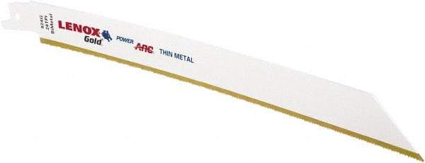 Lenox - 8" Long x 3/4" Thick, Bi-Metal Reciprocating Saw Blade - Tapered Profile, 24 TPI, Toothed Edge, Universal Shank - Apex Tool & Supply