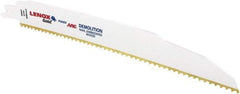Lenox - 9" Long x 7/8" Thick, Bi-Metal Reciprocating Saw Blade - Tapered Profile, 6 TPI, Toothed Edge, Universal Shank - Apex Tool & Supply