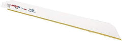 Lenox - 12" Long x 1" Thick, Bi-Metal Reciprocating Saw Blade - Tapered Profile, 10 TPI, Toothed Edge, Universal Shank - Apex Tool & Supply