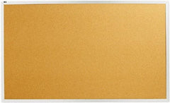 Quartet - 60" Wide x 36" High Open Cork Bulletin Board - Natural Cork over Fiberboard, Aluminum Frame - Apex Tool & Supply