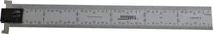SPI - 6" Long, 1/64, 1/32, 1/16, 1/8" Graduation, Tool Steel Rule - 4R Graduation Style, 3/4" Wide, Silver, Satin Chrome Finish - Apex Tool & Supply
