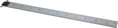 SPI - 12" Long, 1/64, 1/32, 1/16, 1/8" Graduation, Tool Steel Rule - 4R Graduation Style, 1" Wide, Silver, Satin Chrome Finish - Apex Tool & Supply