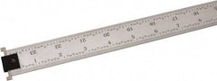 SPI - 24" Long, 1/100, 1/64, 1/50, 1/32" Graduation, Tool Steel Rule - 16R Graduation Style, 1-1/8" Wide, Silver, Satin Chrome Finish - Apex Tool & Supply