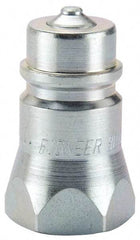 Parker - 3/4-16 SAE Steel Hydraulic Hose O-Ring Boss Nipple & Poppet - 3,000 psi - Apex Tool & Supply