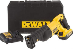 DeWALT - 20V, 0 to 3,000 SPM, Cordless Reciprocating Saw - 1-1/8" Stroke Length, 19-1/4" Saw Length, 1 Lithium-Ion Battery Included - Apex Tool & Supply