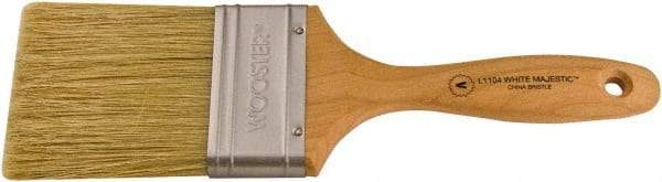 Wooster Brush - 2-1/2" Flat Hog Varnish Brush - 3-3/16" Bristle Length, 6-1/2" Maple Beavertail Handle - Apex Tool & Supply