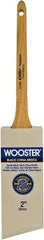 Wooster Brush - 2" Angled Hog Sash Brush - 2-7/16" Bristle Length, 7-7/8" Maple Rattail Handle - Apex Tool & Supply