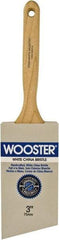 Wooster Brush - 3" Angled Hog Sash Brush - 3-7/16" Bristle Length, 8" Maple Fluted Handle - Apex Tool & Supply