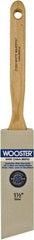 Wooster Brush - 1-1/2" Angled Hog Sash Brush - 2-11/16" Bristle Length, 7-7/8" Maple Fluted Handle - Apex Tool & Supply