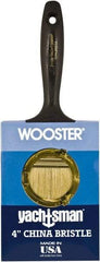 Wooster Brush - 4" Flat Hog Wall Brush - 3-3/16" Bristle Length, 6-1/4" Plastic Beavertail Handle - Apex Tool & Supply