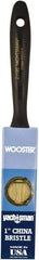 Wooster Brush - 1" Flat Hog Varnish Brush - 2-3/16" Bristle Length, 6-1/2" Plastic Beavertail Handle - Apex Tool & Supply