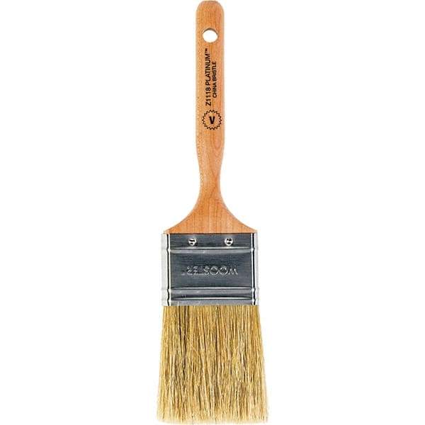 Wooster Brush - 2" Flat Hog Varnish Brush - 2-11/16" Bristle Length, 5-1/8" Maple Dowel Handle - Apex Tool & Supply