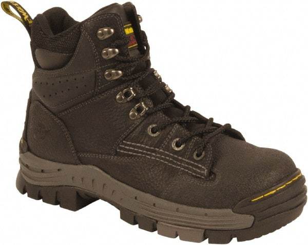 Dr. Martens - Men's Size 7 Medium Width Composite Work Boot - Black, Leather Upper, Rubber Outsole, 7" High, Non-Slip, Waterproof - Apex Tool & Supply