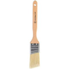 Wooster Brush - 1-1/2" Angled Synthetic Sash Brush - 2-7/16" Bristle Length, 7-7/8" Maple Fluted Handle - Apex Tool & Supply