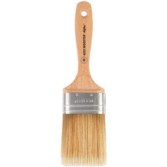 Wooster Brush - 2-1/2" Oval Synthetic Varnish Brush - 3-3/16" Bristle Length, 6-1/4" Maple Beavertail Handle - Apex Tool & Supply