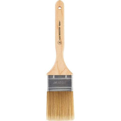 Wooster Brush - 2-1/2" Flat Synthetic Sash Brush - 2-15/16" Bristle Length, 7-7/8" Maple Fluted Handle - Apex Tool & Supply
