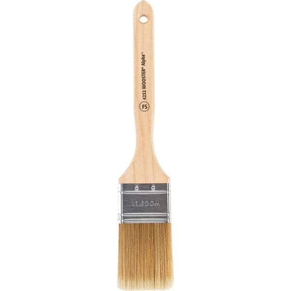 Wooster Brush - 2" Flat Synthetic Sash Brush - 2-11/16" Bristle Length, 7-7/8" Maple Fluted Handle - Apex Tool & Supply
