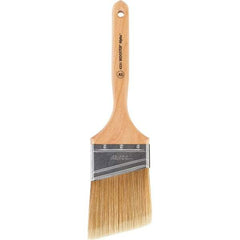 Wooster Brush - 3" Angled Synthetic Sash Brush - 3-3/16" Bristle Length, 7-7/8" Maple Fluted Handle - Apex Tool & Supply
