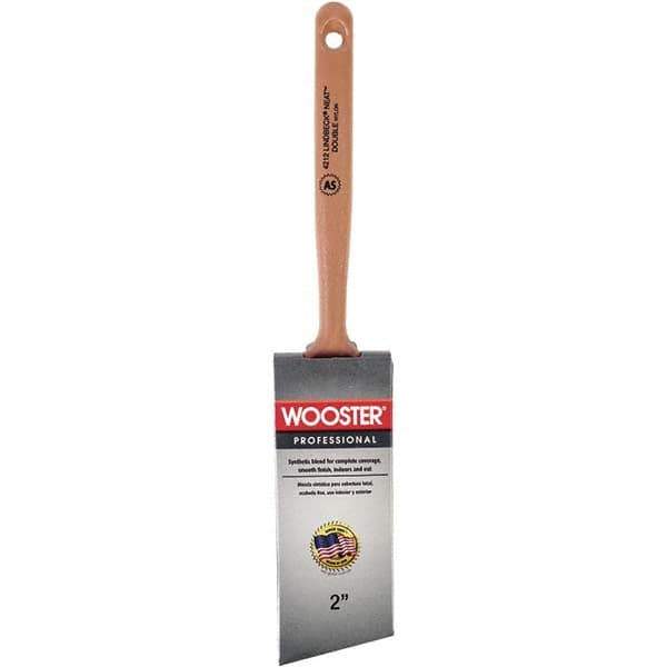 Wooster Brush - 2" Angled Synthetic Sash Brush - 2-11/16" Bristle Length, 7-7/8" Poly Foam Fluted Handle - Apex Tool & Supply