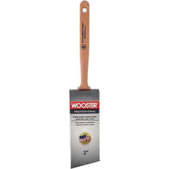 Wooster Brush - 2" Angled Synthetic Sash Brush - 2-11/16" Bristle Length, 7-7/8" Poly Foam Fluted Handle - Apex Tool & Supply