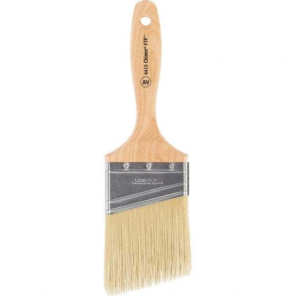 Wooster Brush - 3" Angled Synthetic Varnish Brush - 3-3/16" Bristle Length, 5-7/8" Maple Beavertail Handle - Apex Tool & Supply