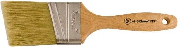 Wooster Brush - 2-1/2" Angled Synthetic Varnish Brush - 2-15/16" Bristle Length, 5-7/8" Maple Beavertail Handle - Apex Tool & Supply