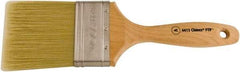 Wooster Brush - 3" Flat Synthetic Varnish Brush - 3-3/16" Bristle Length, 6-1/2" Maple Beavertail Handle - Apex Tool & Supply