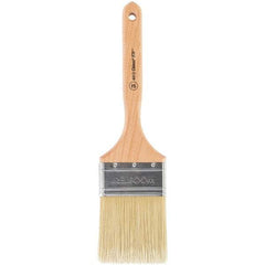 Wooster Brush - 3" Flat Synthetic Sash Brush - 3-3/16" Bristle Length, 7-7/8" Maple Fluted Handle - Apex Tool & Supply