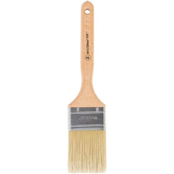 Wooster Brush - 2-1/2" Flat Synthetic Sash Brush - 2-15/16" Bristle Length, 7-7/8" Maple Fluted Handle - Apex Tool & Supply